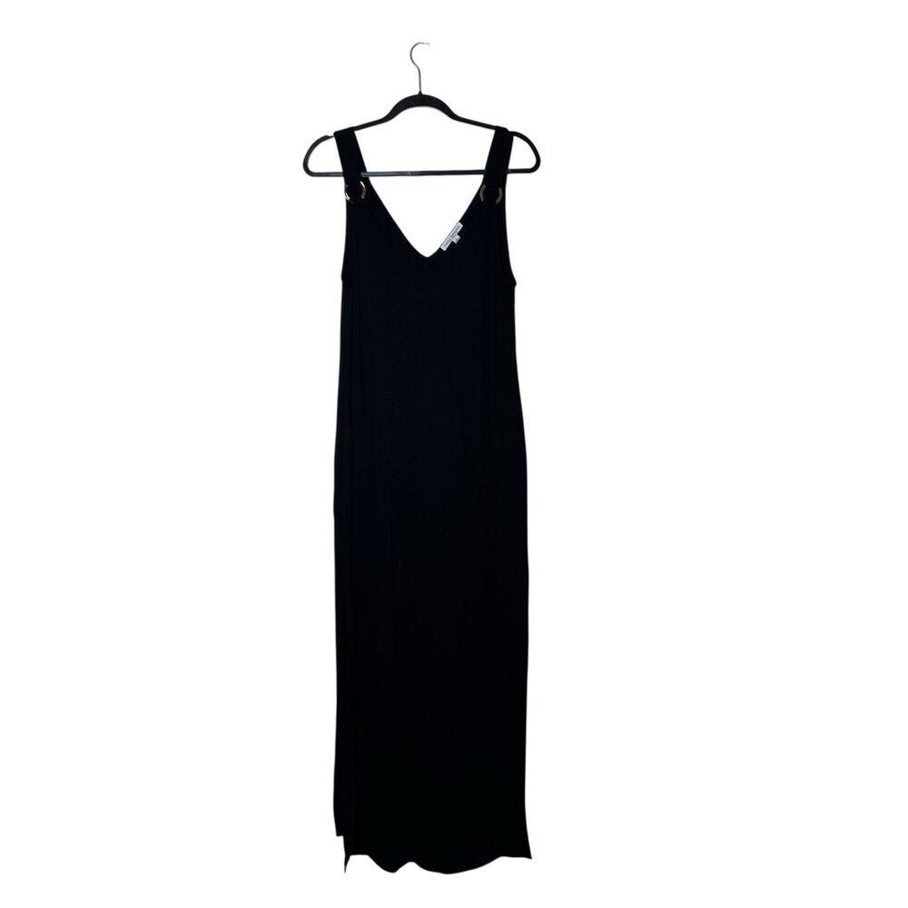 Green Envelope Los‎ Angeles Black Maxi Dress Size L Gold Hardware Resortcore EUC